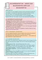 Vorschau - Arbeitsblätter - Materialpaket: Buchpräsentation (Ersatz einer Klassenarbeit) - Deckblatt