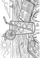 Vorschau - Arbeitsblätter - Ausmalbilder Sommer (Grundschule, Erprobungsstufe Sek I) - Seite 1