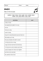 Vorschau - Arbeitsblätter - Music: Vocabulary (English) - Seite 1