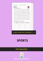 Vorschau - Arbeitsblätter - Sports (Equipment, People, Places): Vocabulary (English) - Deckblatt