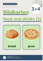 Vorschau - Fördermaterial/Inklusion - Bildkarten FOOD AND DRINKS (1) | Englisch Grundschule | mit & ohne Brick Words - Deckblatt