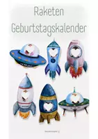 Vorschau - Unterrichtsreihen - Geburtstagskalender RAKETEN und UFO's: Thema Weltraum - Deckblatt