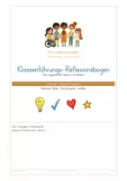 Vorschau - Anderer Materialtyp - Classroom Management - Klassenführungs-Reflexionsbogen - Seite 1