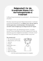 Vorschau - Arbeitsblätter - Religion Klasse 2-4- Heftchen für Vertretung und Freiarbeit - Seite 1