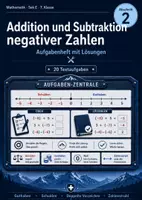 Vorschau - Arbeitsblätter - Addition und Subtraktion negativer Zahlen | Aufgabenheft mit Lösungen - Deckblatt