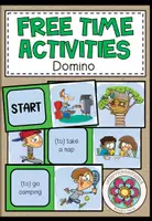 Vorschau - Spiele - Hobbys Englisch – Free Time Activities , Freizeitaktivitäten, Wortschatz, Vokabeln | 2 Domino-Spiele - Deckblatt