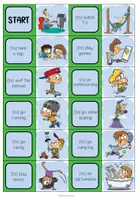 Vorschau - Spiele - Hobbys Englisch – Free Time Activities , Freizeitaktivitäten, Wortschatz, Vokabeln | 2 Domino-Spiele - Seite 1