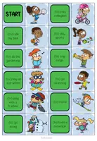 Vorschau - Spiele - Hobbys Englisch – Free Time Activities , Freizeitaktivitäten, Wortschatz, Vokabeln | 2 Domino-Spiele - Seite 3