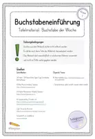 Vorschau - Präsentationen/Tafelbilder - Buchstabeneinführung: Buchstabe der Woche Wimpelkette und Schreiblernhaus - Seite 1