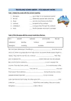 Vorschau - Arbeitsblätter - AUSTRALIA Vocabulary Work (More 4 Unit 7) Travelling Down Under - Seite 1