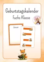 Vorschau - Poster - Fuchs Klasse: Geburtstagskalender - Deckblatt