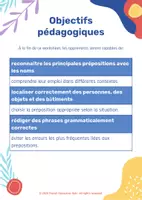 Aperçu - Feuilles d'exercices - Les prépositions avec les noms – Workbook complet | Exercices, Jeux & Corrigés - Page 2