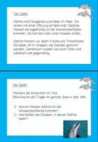Vorschau - Arbeitsblätter - Lesetext: " Der Delfin" Freebie - Seite 3