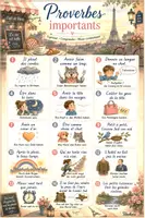 Vorschau - Poster - proverbes importants - Lernplakat Redensarten Sprichwörter - Deckblatt