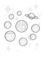 Vorschau - Mal- und Bastelvorlagen - Weltraum-Malbuch für Kinder: Planeten, Raketen & Galaxien - Seite 1