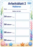 Vorschau - Arbeitsblätter - Verdoppeln und Halbieren bis 1000 | Mathematik Klasse 3 | 6 Arbeitsblätter als PDF - Seite 2