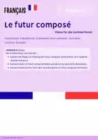 Vorschau - Arbeitsblätter - Futur Composé Französisch Sommer-Pläne (6./ 7. Klasse) - Deckblatt