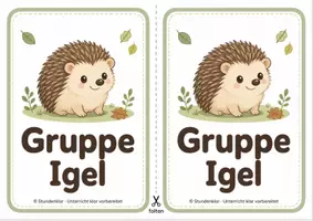 Vorschau - Bildkarten - Gruppentisch-Aufsteller Tiergruppen: Tischschilder für die Grundschule - Seite 3