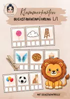 Vorschau - Stationenlernen - Klammerkarten Buchstabeneinführung L - Deckblatt