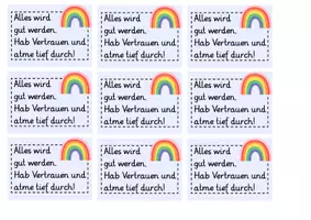 Vorschau - Anderer Materialtyp - Mutmachkarten für Klassenarbeiten - Seite 1