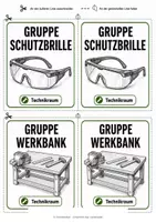Vorschau - Bildkarten - Gruppentisch-Aufsteller Technikraum: Tischschilder für Werkraumgruppen - Seite 3