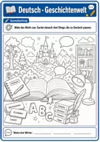 Vorschau - Mal- und Bastelvorlagen - Ausmalheft für Vertretungsstunden: Klasse 5/6 mit Fächermotiven - Seite 1