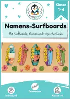 Vorschau - Stundenentwürfe - Freebie - Sommerliche Namens-Surfboards – Buchstaben legen | Grundschule Klasse 1-4 Kunst ohne Vorbereitung - Deckblatt