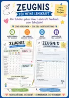 Vorschau - Arbeitsblätter - Lehrerzeugnis – Zeugnis für Lehrer zum Schuljahresabschluss | 2 Vorlagen - Deckblatt