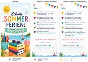 Vorschau - Anderer Materialtyp - Sommerferien_Karte_Gruß_oder_Abschied - Deckblatt