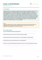 Vorschau - Arbeitsblätter - Arbeitsblatt Physik Klasse 7 - Leiter und Nichtleiter - Deckblatt