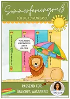 Vorschau - Anderer Materialtyp - Coole Feriengrüße (Löwenklasse) - Deckblatt