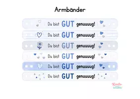 Vorschau - Mal- und Bastelvorlagen - Du bist gut genug! – Mutmacher für den Schuljahresabschluss. Stiftfahne und Armbänder von Herzen. Abschiedsgeschenk - Seite 3
