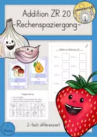 Vorschau - Spiele - Rechenspaziergang Addition Zahlenraum 20 differenziert - Deckblatt