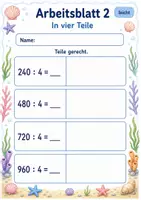 Vorschau - Arbeitsblätter - Teilen bis 1000 | Mathematik Klasse 3 | 6 Arbeitsblätter als PDF - Seite 2