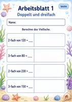 Vorschau - Arbeitsblätter - Vervielfachen bis 1000 | Mathematik Klasse 3 | 6 Arbeitsblätter als PDF - Seite 1