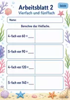 Vorschau - Arbeitsblätter - Vervielfachen bis 1000 | Mathematik Klasse 3 | 6 Arbeitsblätter als PDF - Seite 2