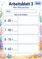 Vorschau - Arbeitsblätter - Vervielfachen bis 1000 | Mathematik Klasse 3 | 6 Arbeitsblätter als PDF - Seite 3