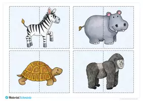 Vorschau - Arbeitsblätter - Legematerial Puzzletiere - Seite 1