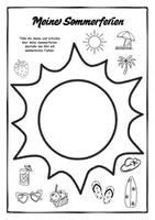Vorschau - Mal- und Bastelvorlagen - Meine Sommerferien - Kreatives Reflexionsblatt für den Schulstart - Seite 3