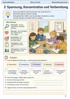 Vorschau - Arbeitsblätter - Achtsamkeit vor den ersten Leistungsnachweisen Arbeitsheft Klasse 5 bis 6 Schulstart Spannung regulieren und Konzentration stärken - Seite 1