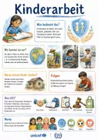 Vorschau - Arbeitsblätter - Lernposter + Arbeitsblätter zum Thema "Kinderarbeit" + Lösung & MP3 + Mindmap + Infografiken - Deckblatt