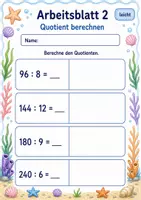 Vorschau - Arbeitsblätter - Produkt und Quotient | Mathematik Klasse 3 | 6 Arbeitsblätter als PDF - Seite 2