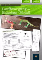 Vorschau - Mal- und Bastelvorlagen - Eidechse (Laufbewegung) - Bastelvorlage | Biologie Klasse 7/8 - Deckblatt
