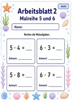 Vorschau - Arbeitsblätter - Malreihen gemischt | Mathematik Klasse 3 | 6 Arbeitsblätter als PDF - Seite 2