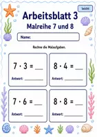 Vorschau - Arbeitsblätter - Malreihen gemischt | Mathematik Klasse 3 | 6 Arbeitsblätter als PDF - Seite 3
