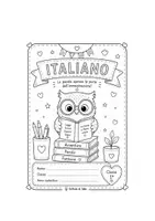 anteprima - Poster - Coperina Italiano classe 1^ della scuola primaria - Pagina di copertina