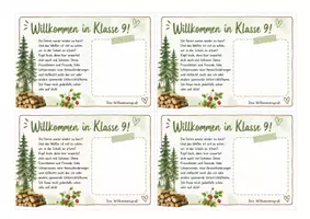 Vorschau - Spiele - Schuljahresbeginn - Willkommensgruß, Klasse 9 - Seite 1
