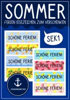 Vorschau - Mal- und Bastelvorlagen - Schöne Ferien-Lesezeichen: Feriengrüße für die Mittelstufe - Deckblatt