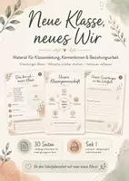 Vorschau - Arbeitsblätter - Neue Klasse, neues Wir – 30 Seiten für Klassenleitung, Kennlernspiele & Beziehungsarbeit zum Schuljahresstart | Sek I - Deckblatt