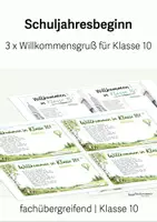 Vorschau - Spiele - Schuljahresbeginn - Willkommensgruß, Klasse 5-10, Materialpaket - Seite 1